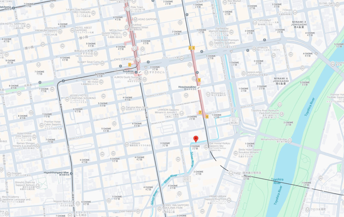 Bar Canal Street Club - アクセスマップ - 日本北海道札幌市中央区南7条西2丁目豊水ビル1F